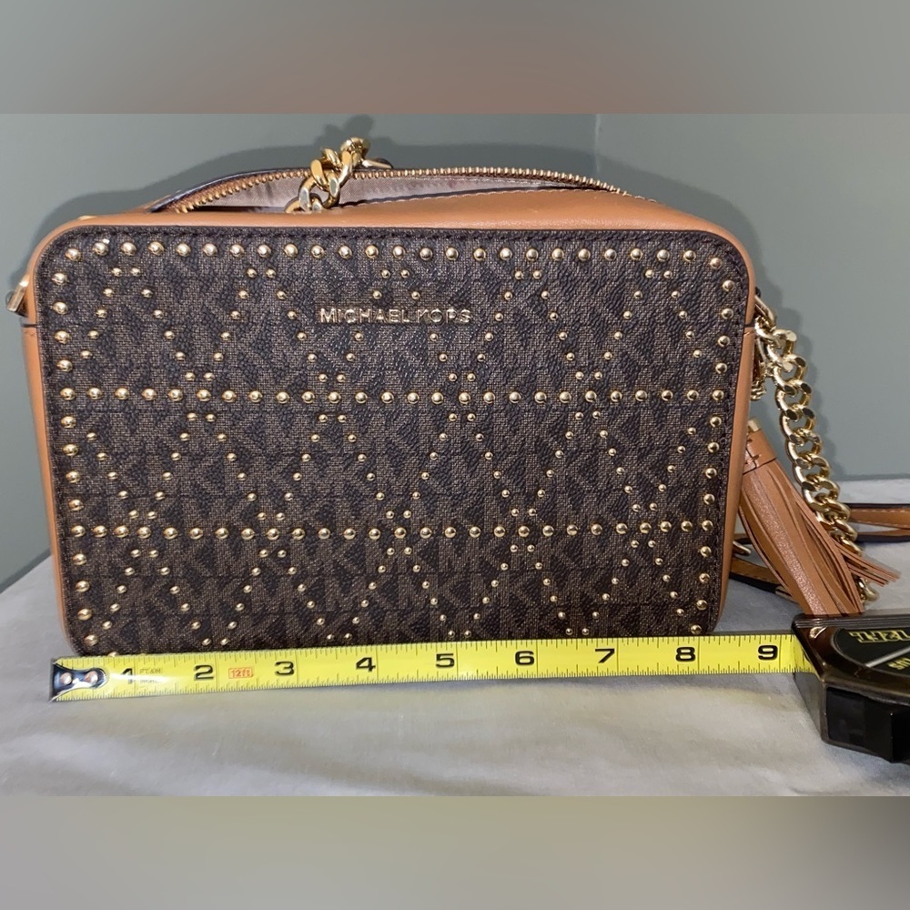 Michael Kors Ginny Studded Crossbody with Tassel. - Picture 6 of 9